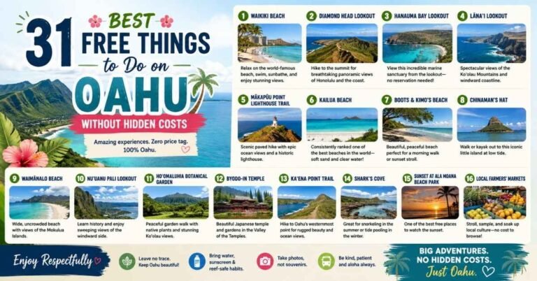 31 Best Free Things to Do on Oahu Without Hidden Costs