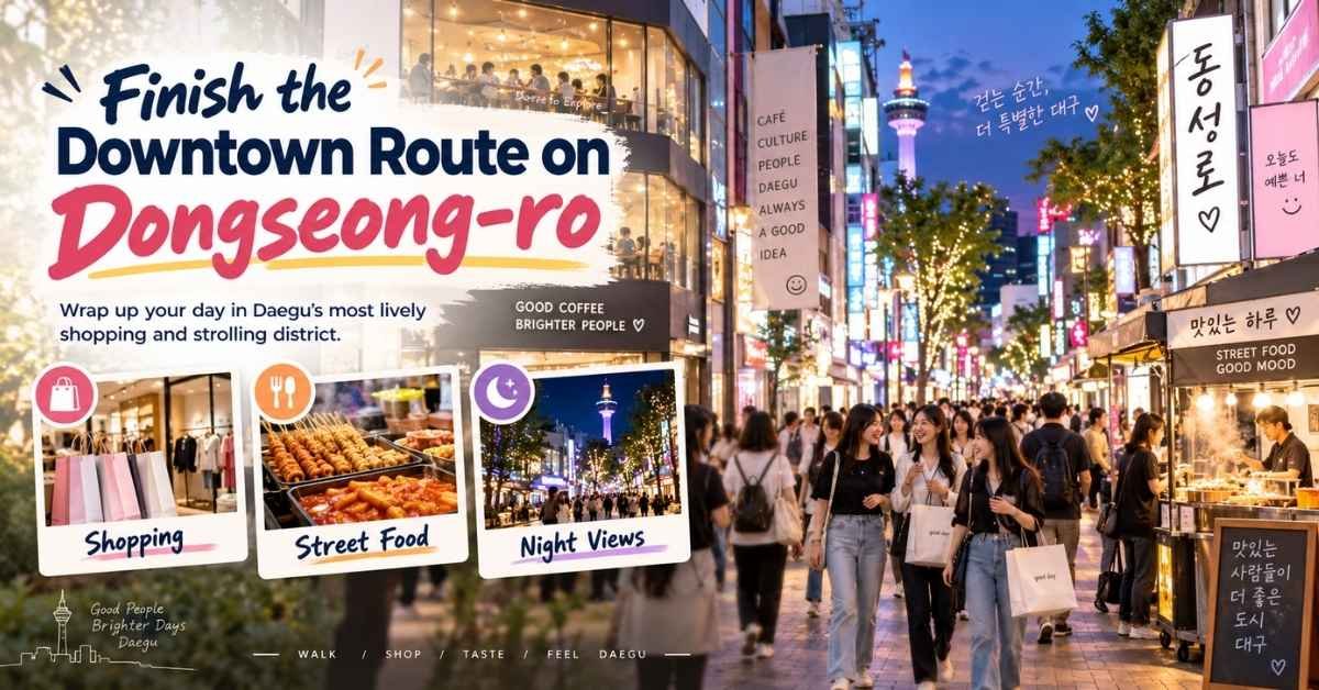 Finish the Downtown Route on Dongseong-ro