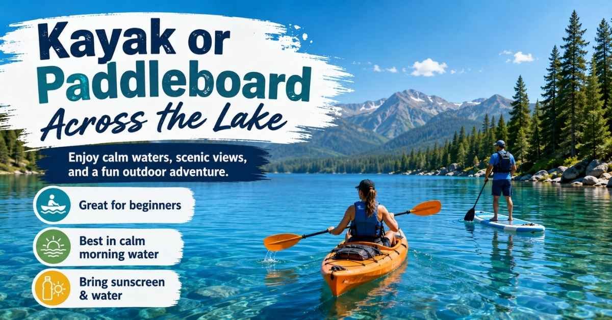 Kayak or Paddleboard Across the Lake
