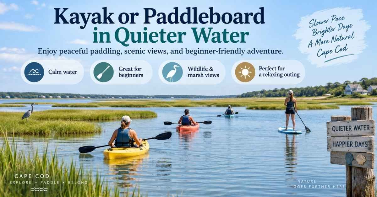 Kayak or Paddleboard in Quieter Water