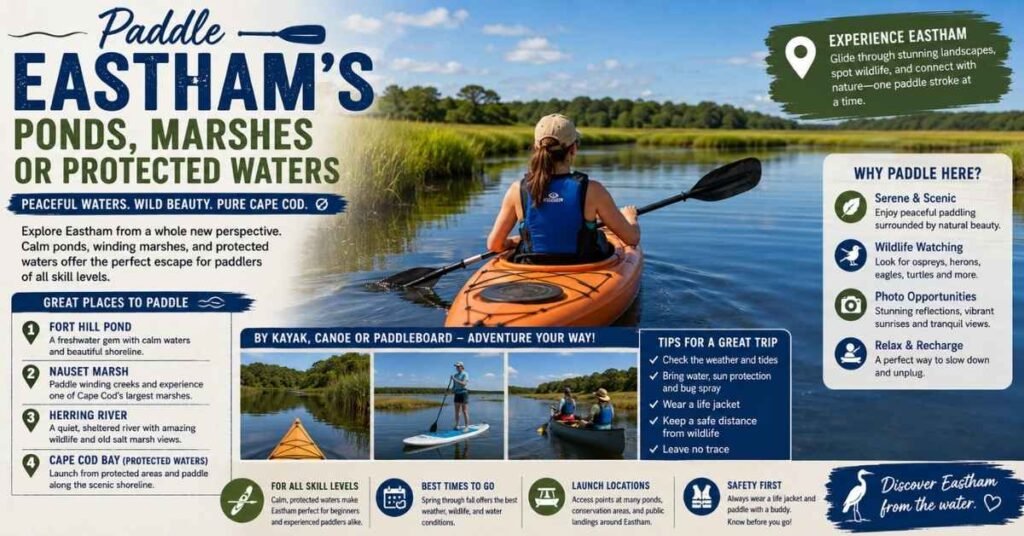 Paddle Eastham’s Ponds, Marshes or Protected Waters
