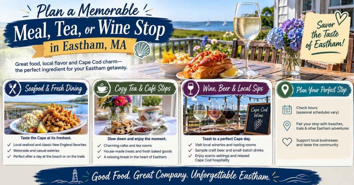 Plan a Memorable Meal, Tea, or Wine Stop