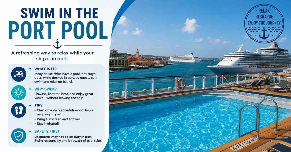 Swim in the port pool