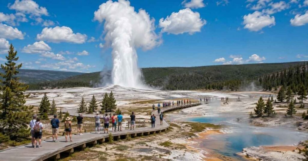 Watch Old Faithful and Explore Upper Geyser Basin
