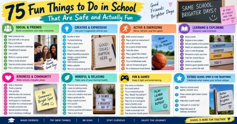 75 Fun Things to Do in School That Are Safe and Actually Fun