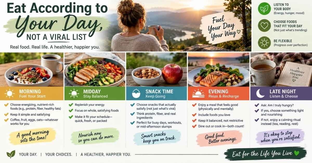 Eat According to Your Day, Not a Viral List