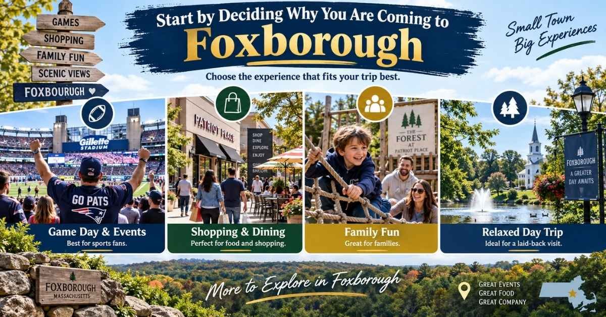 Start by Deciding Why You Are Coming to Foxborough