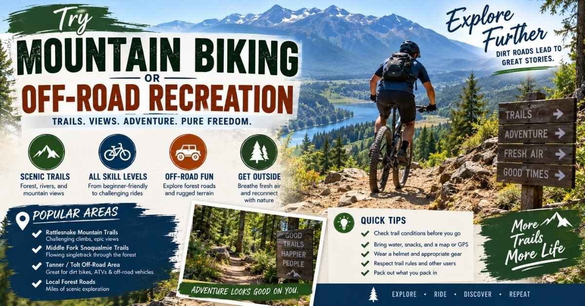 Try Mountain Biking or Off-Road Recreation